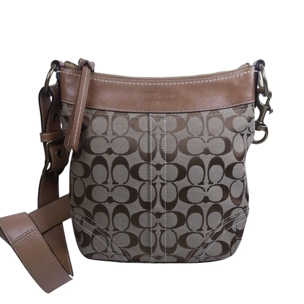 Pre-owned coach Canvas Crossbody Bags SIGNATURE SLIM LEGACY CROSSBODY BAG – 96UB2H13827