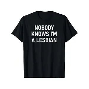 🎉 100% Cotton Nobody Knows I'm A Lesbian, Gay, Pride, LBGT, Funny, Family T-Shirt