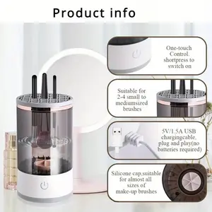 BeautyDAO 3-in-1 Automatic Makeup Brush Cleaner Cleaning Storage Box Case Drying Holder Stand - Keep Your Brushes Fresh and Also Can Use for Brush Pen Gift You deserve it