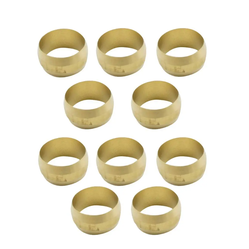 Vis Brass Compression Tube Fitting, Sleeve, Ferrules, 3/4" Tube OD (Pack of 10)