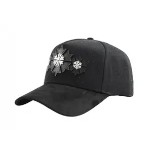 EL BARBAS HATS PLATINUM SNOWFLAKE BLACK SNAPBACK HAT ONLY!BARPLATSNOWFLAKE– Limited Edition Streetwear Snapback Embroidered Hat, Adjustable Casual Street Cap