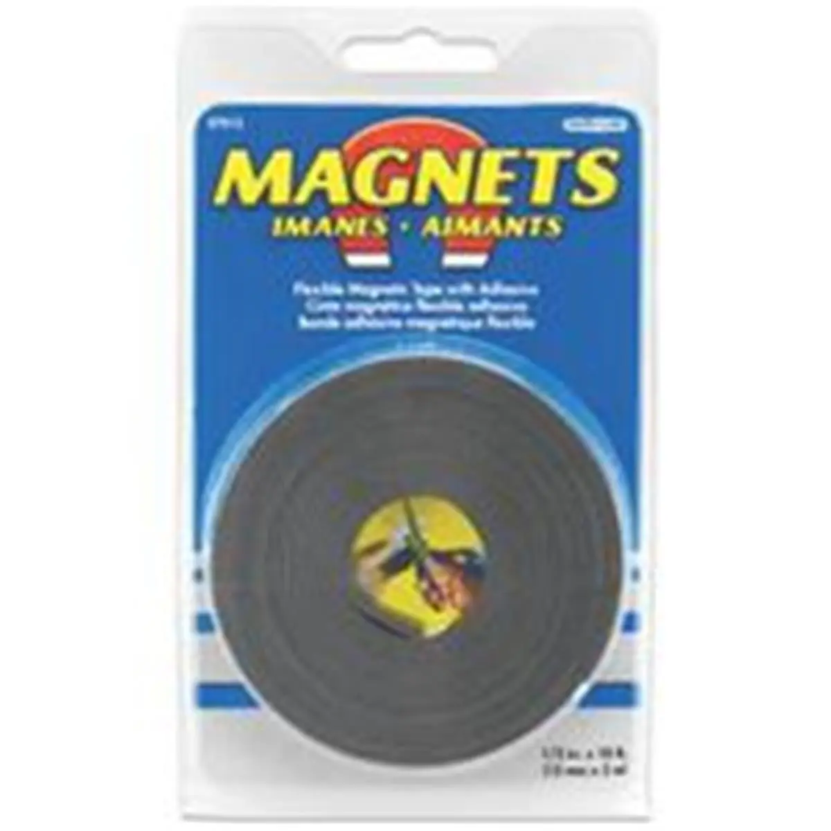 Master Magnetics 7012 Flexible Magnetic Tape with Adhesive Backing, 1/2 in. x 10 ft. Roll for Home & School Projects