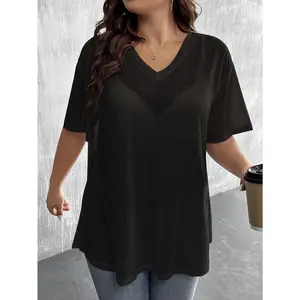 Plus Size Short Sleeve Sheer Mesh Tops T Shirt See Through Blouse Summer Going Out Outfits