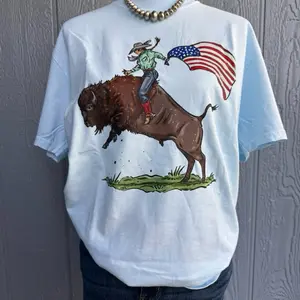 All American buffalo comfort colors top