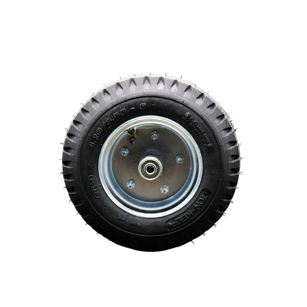 212 MAIN SCC-FPB350-6C-BRGKIT Service Caster, 12x3.5 in. Pneumatic Wheel with 4 in. Centered Hub, Ball Bearings, Zinc-Plated Build, Axle Fit, Enhanced Noise Reduction, Ideal for Low Speed Hand Trucks - 450 lbs per Wheel Capacity
