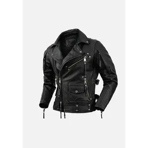 Duncan Black Biker Leather Jacket