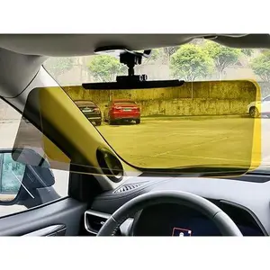 Car Sun Visors 2-in-1 for Day & Night Glare Protection Anti-Glare UV-Blocking HD Windshield Sun Visors with Night Vision Anti-Glare Lenses for Business Station Wagons and Small Vans