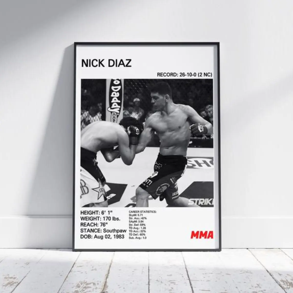 Nick Diaz Poster, Nick Diaz Print, The Diaz Brothers