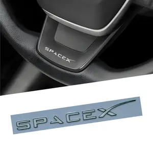 2PCS Car Stickers Car Decals Space X Car Logo Badge Decoration Sticker for Tesla Model 3 X Y S Car Accessories