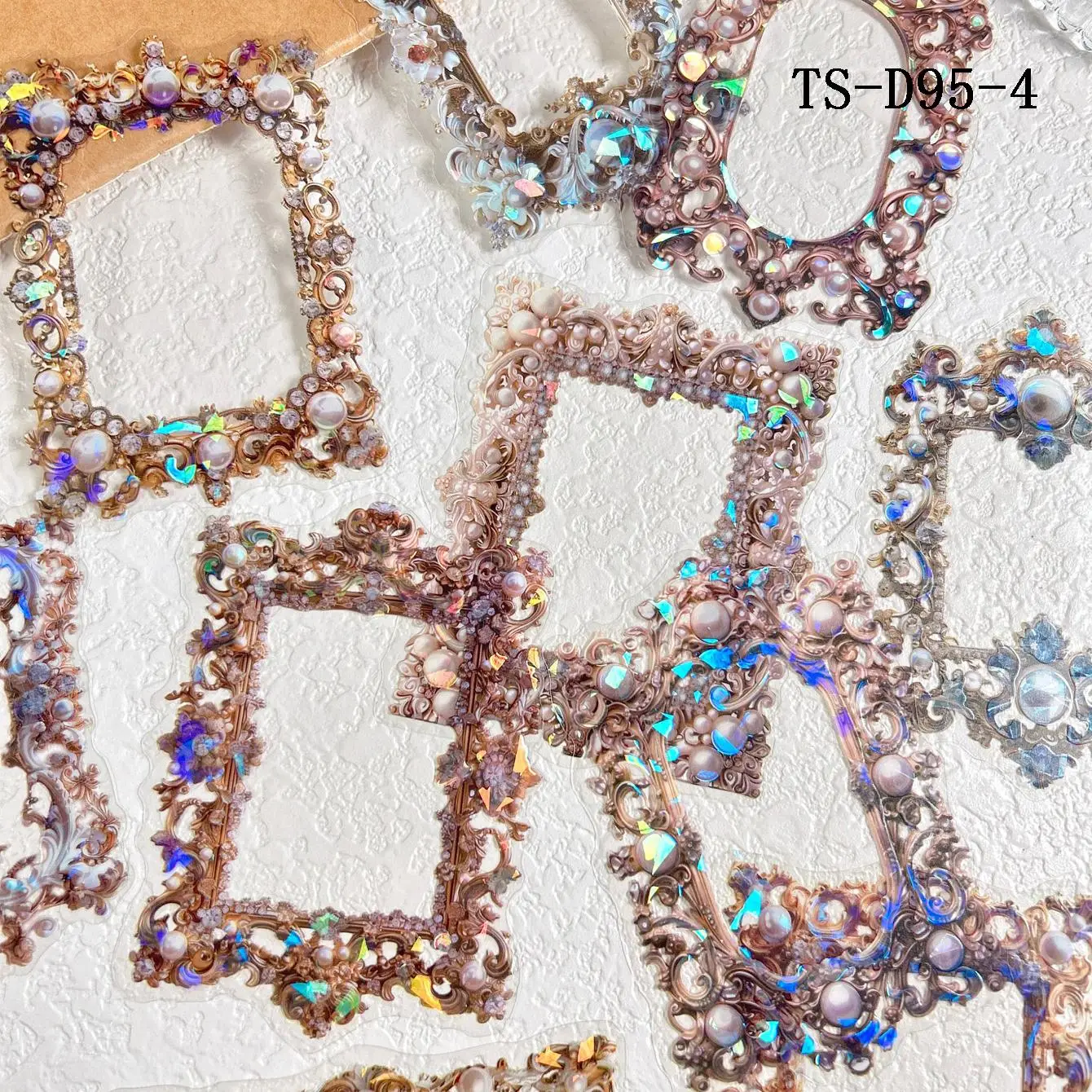 Vintage Photo Frame Design Sticker, 10 Sheets/pack Scrapbooking Decorative Sticker, DIY Decorative Sticker for Scrapbooking & Journal Making, Christma