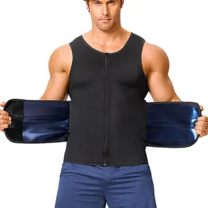 CATTIBOR Men's Sweat Vest Sauna Suit Shapwear,Men Breathable Vest Tank Top,Fitness Workout Sports Vest ,Gym Excerise Sleeveless Shirt,Men Underwear