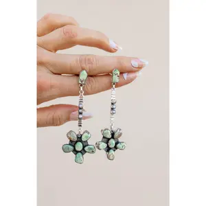 Soul Sister Flower Sterling Silver & Stone Earrings MADE TO ORDER