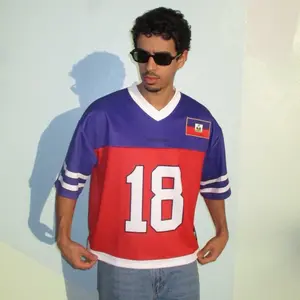 Country Jerseys - Oversized Boxy Fit Fashion Jerseys - Ayiti - Puerto Rico - Dominican Republic - Cuba - Panama - Colombia - Carribean Jerseys -  Sports Top