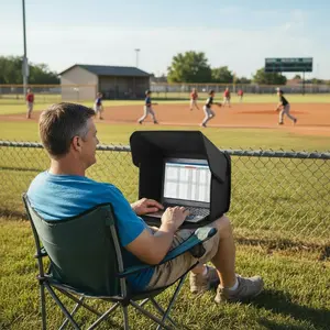 Sideline Reset™ WorkShade Laptop Cover – Portable Glare Shield for Travel & Sidelines