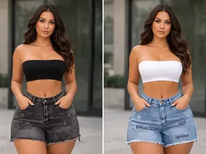 Leslie Pocket Rhinestones Short