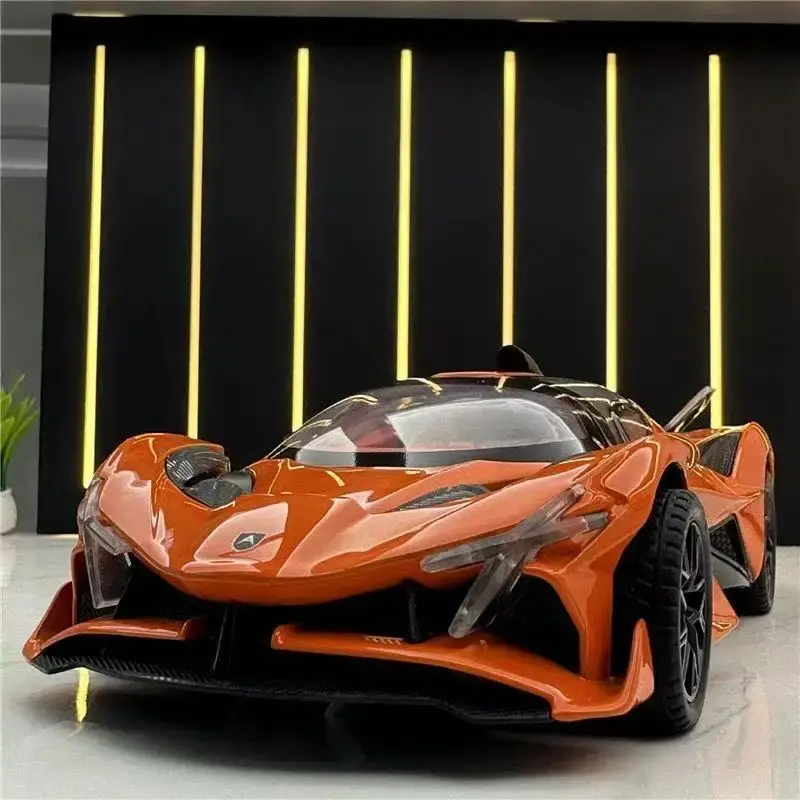 1:24 Apollo Project EVO Super Sports Car High Simulation Diecast Metal Alloy Model Car Sound Light Pull Back Collection Kids Toy Gift