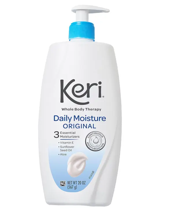 Keri Whole Body Therapy Lotion – Continuous Moisturization with Vitamin E, Aloe & Sunflower Seed Oil, 20 oz