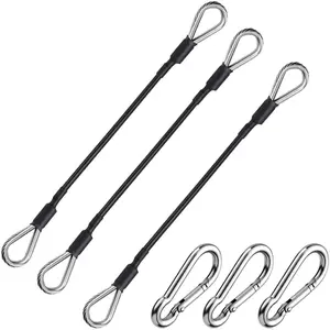 3 count Gym  Extension,Gym Extension -Thick 0.2",Fitness Extension Rope Attachments Compatible Replacement Gym Cables Machine Extension for Tricep Pull Down, Extensions Machine