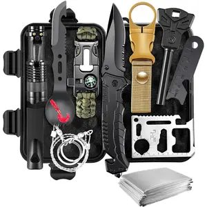 Survival Kit for Men & Emergency Backpack - 11-in-1 Emergency Survival Gear for Camping, Hiking, Backpacking |   Earthquake Preparedness, Outdoor Essentials