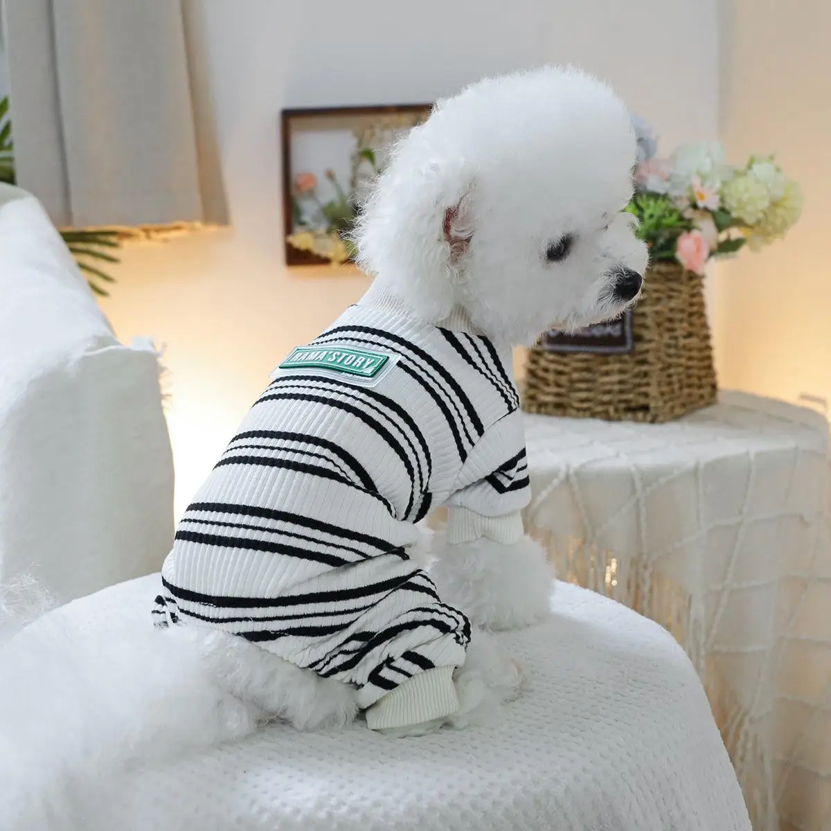 Striped Pattern Pet Clothes, Casual Soft Comfortable Pet Sweater, Pet Clothes for Small Dogs & Cats, Dog & Cat Clothing Supplies