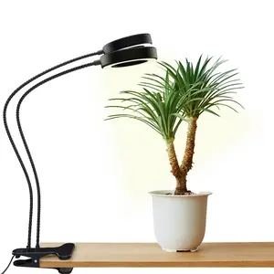 OSANI LED 24" Gooseneck Plant Light 6000k Full Spectrum 48" Wide Coverage with Blue Red LEDs for Indoor Plants 10-Level Dimmable Auto Timer 3 9 12hrs
