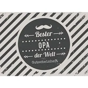 USED-Bester Opa der Welt - Gutscheinheft: Kleines Gutscheinbuch für Männer zu Weihnachten mit 12 vollfarbigen Blanko-Gutscheinen zum selber Ausfüllen. (German Edition) by Papeterie Publishing (Paperback)