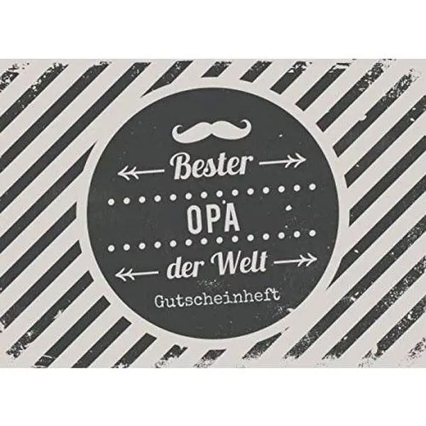 USED-Bester Opa der Welt - Gutscheinheft: Kleines Gutscheinbuch für Männer zu Weihnachten mit 12 vollfarbigen Blanko-Gutscheinen zum selber Ausfüllen. (German Edition) by Papeterie Publishing (Paperback)