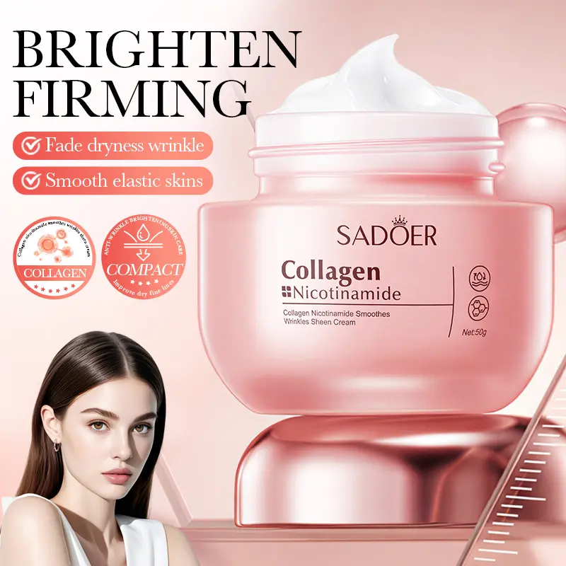 Korean Collagen & Niacinamide Face Cream | Deep Hydrating Facial Moisturizer | Firming Moisture Cream | Daily K-Beauty Korean Skincare for All Skin Types