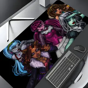Y2K Gothic Monster Girl Anime Character Design Extra Large Gaming Mouse Pad,Aesthetic Desktop Drotection Pad,Washable Rubber Pad Non-Slip Lock Edge Multi-Size Mouse Pad Suitable For Home Office,Good Gift for Family and friends,Gaming Mousepad