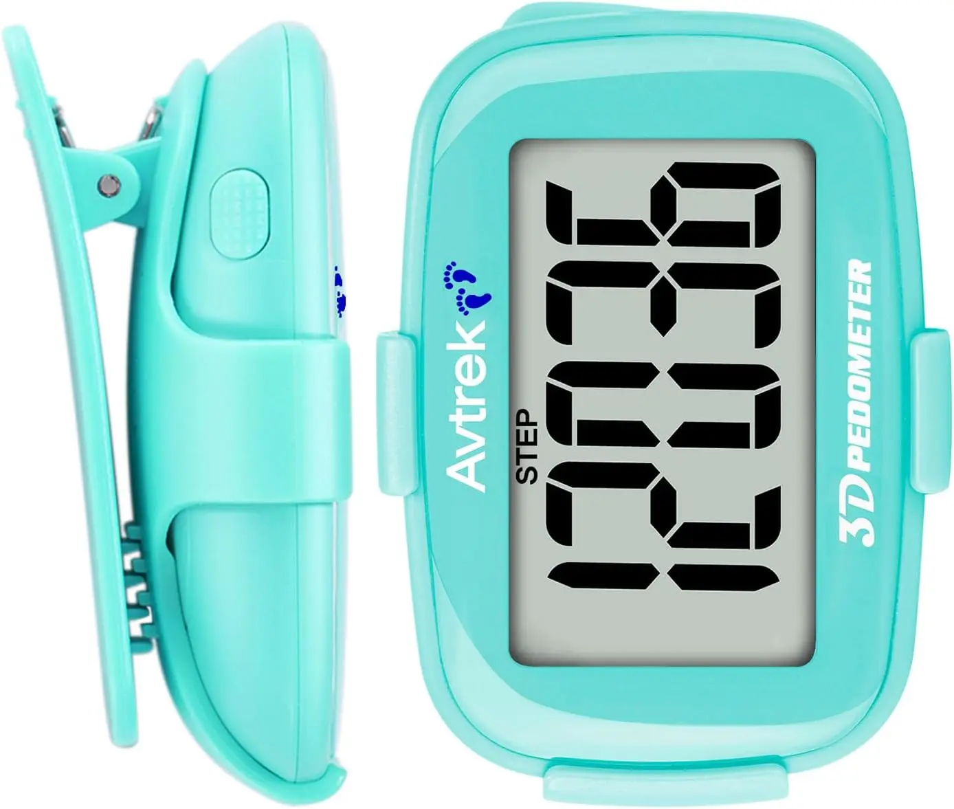 Sports AVTREK 3D Step Counter Clip On with LED Backlight Pocket Pedometer for Walking Outdoor Activities Fitness Tracker Without Smartphone| No Smartphone No App Pocket Step Counter for Seniors, Men, Women & Teens,Outdoor Walking Fitness Tracker-2204