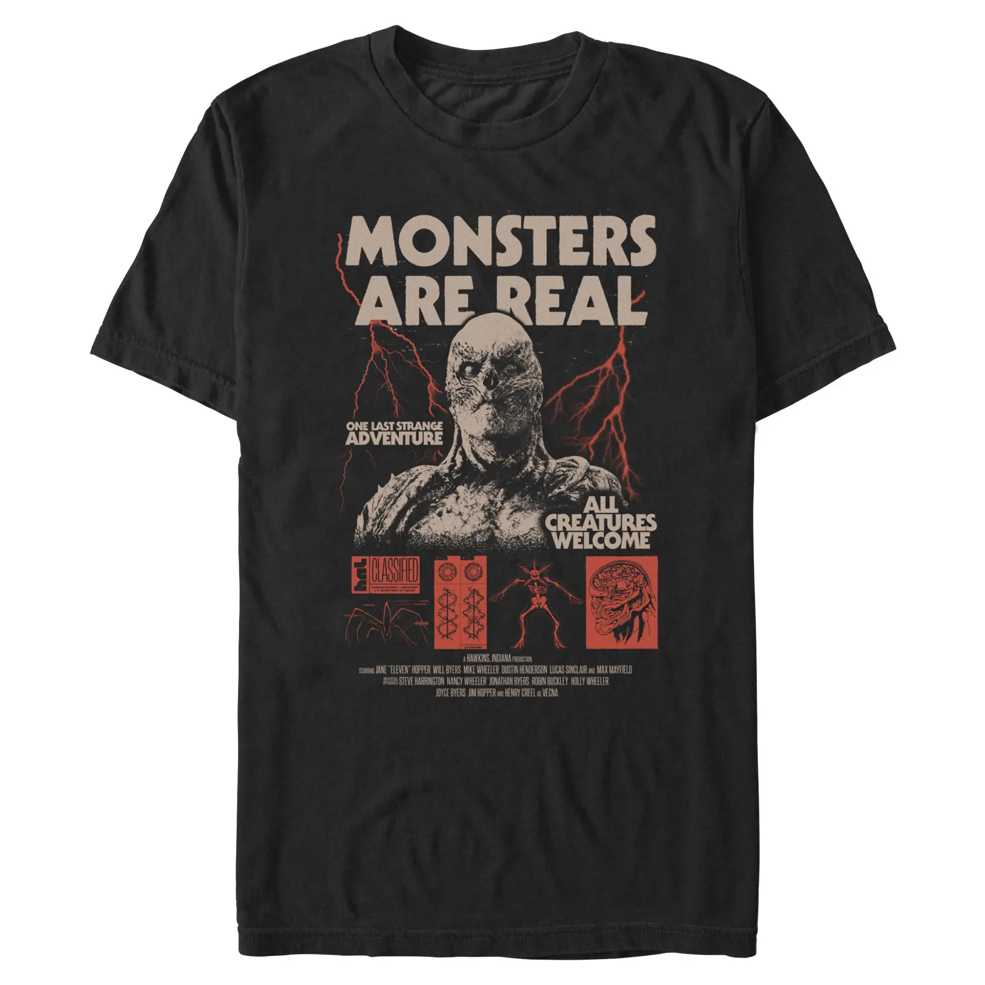 Mens Stranger Things Monsters Are Real Vecna T Shirt