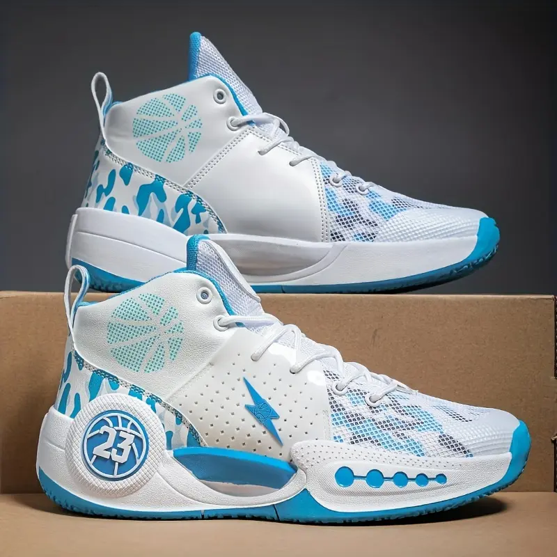 Men's High-Top Casual Sports Shoes – Durable Lace-Up Sneakers for Basketball and Everyday Wear