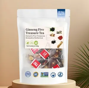 [FiveTreasureTea]KidneyTeaFormulaGinseng CombinationScentedTeaEightTreasureTeaRed DateWolfberryTeaMen'sTeaHealthTeaMulberry HerbalFormulaHealthTea2obagsOrganic