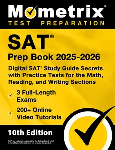 SAT Prep Book 2025-2026 - 3 Full-Length Exams, 200+ Online Video Tutorials