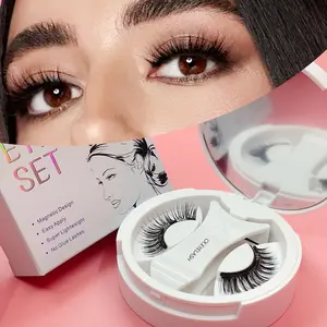 Upgraded Magnetic Eyelash Set All-in-one Box, Naturally Thick And Curled, No Need Glue, Sweat Proof, Reusable False Eyelashes Makeup Cosmetic