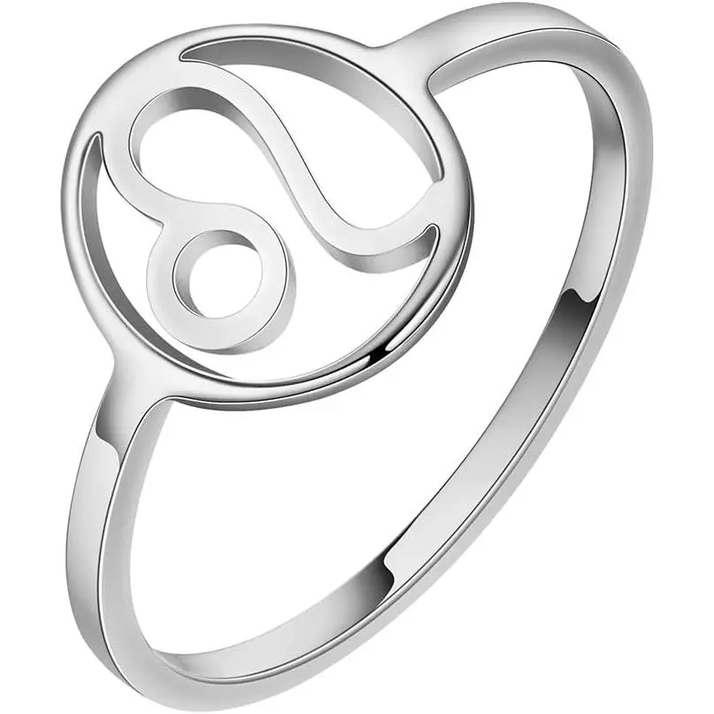 12 Zodiac Constellation Ring for Women Girls, 36L Stainless Steel Rings for Women   Rings for Women Aries Gifts for Women  Rings Zodiac Finger Ring  for Women Girls