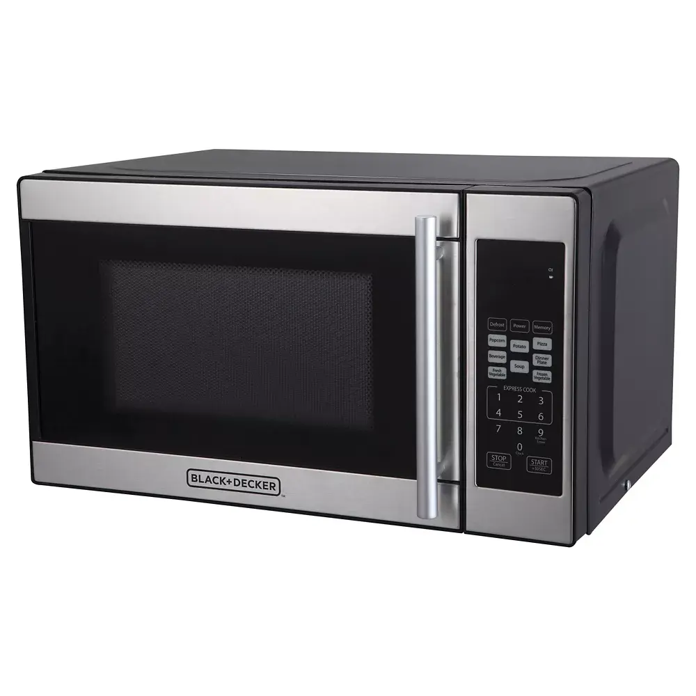 BLACK+DECKER 0.7 cu ft 700W Microwave Oven - Black - EM720CPN-P: Countertop Small Dorm Microwave Child Lock 8 Programs