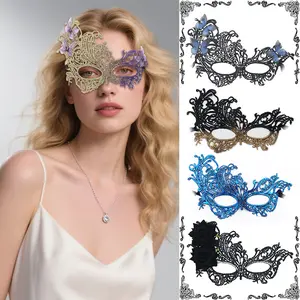 Best-selling Halloween molded lace phoenix mask, high-end gradient sexy queen masquerade performance mask