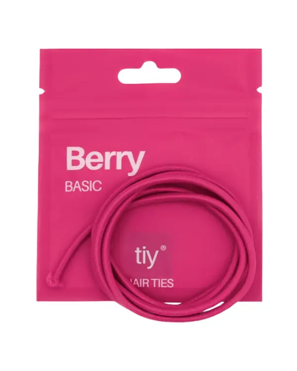TIY Berry Basic Hair Tie - 34 Inches Pink Customizable Hair Tie for Any Hair Type - 13x Stronger & 2x Stretchier Than Regular Hair Ties