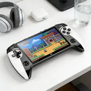 Portable Retro Game Console, 5.5 Inch Large Screen, Supports 10 Emulators, Ultra HD Handheld Gaming Machine, Ideal Gift for Birthday, Father's Day, Christmas, Rechargeable Portable Console