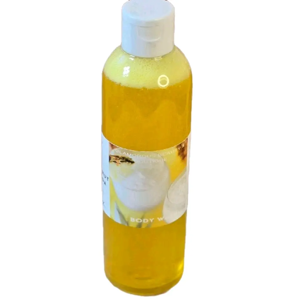 Handmade Coconut Colada Body Wash with Pineapple and Peach Notes, Hydrating Foaming Shower Gel, Nourishing Plant-Based Bath Cleanser, 8 oz, Fragrance, Soothing, Wild Berries, 24 Months