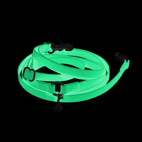 Lunar Glow 4-in-1 Convertible Hands Free Cloud Dog Leash, 8.5-ft long, 5/8-in or 3/4-in wide