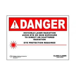 Phillips Safety Class 4 Magnetic Laser Radiation Warning Sign #31