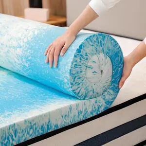 Gel Memory Foam Mattress Topper, Queen 3 Inch, Cooling Gel Infused Soft Comfy Breathable, Pressure-Relieving, CertiPUR-US Certified Memory Foam Cooling Gel Swirl Infused Bed Topper for Back Pain