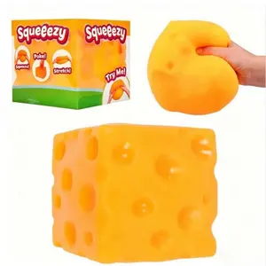 Cheese Squishy Jumbo Fake Cheese Squeezing Stress Relief Toy, Slow Rebound Creative Tofu Ball Hand Grip Pressure Ball Adult Prank Gift, Novelty Squeeze Toy, Perfect Birthday Or Holiday Gift