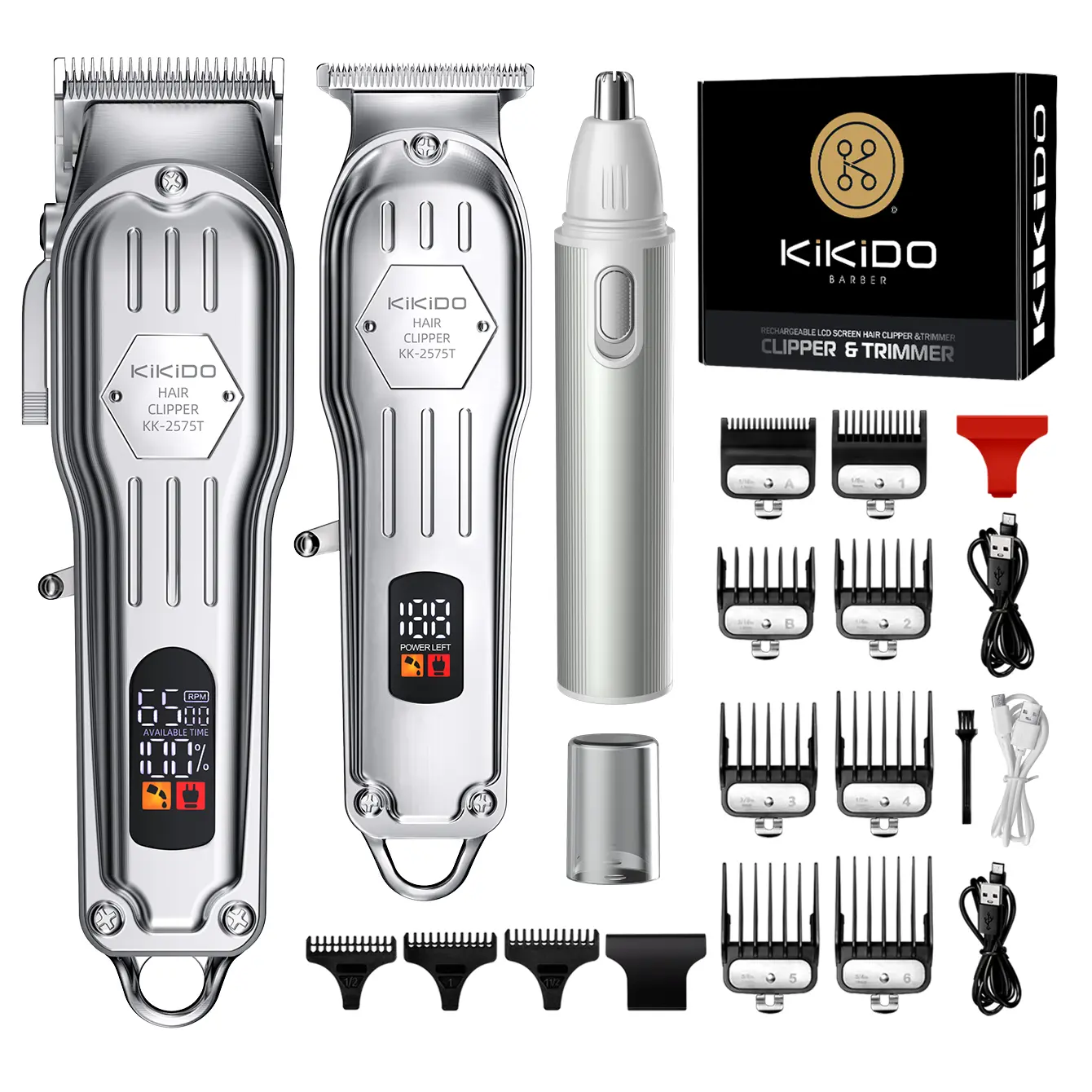 【Father's Day Gift】KIKIDO Men's Electric Genital Shaver, Nose Hair Trimmer, Universal Genital Razor for Men and Women, Wet/Dry Body Shaver, Professional Hair Trimming Clippers, Cordless Hair Duster, Rechargeable Beard Trimmer