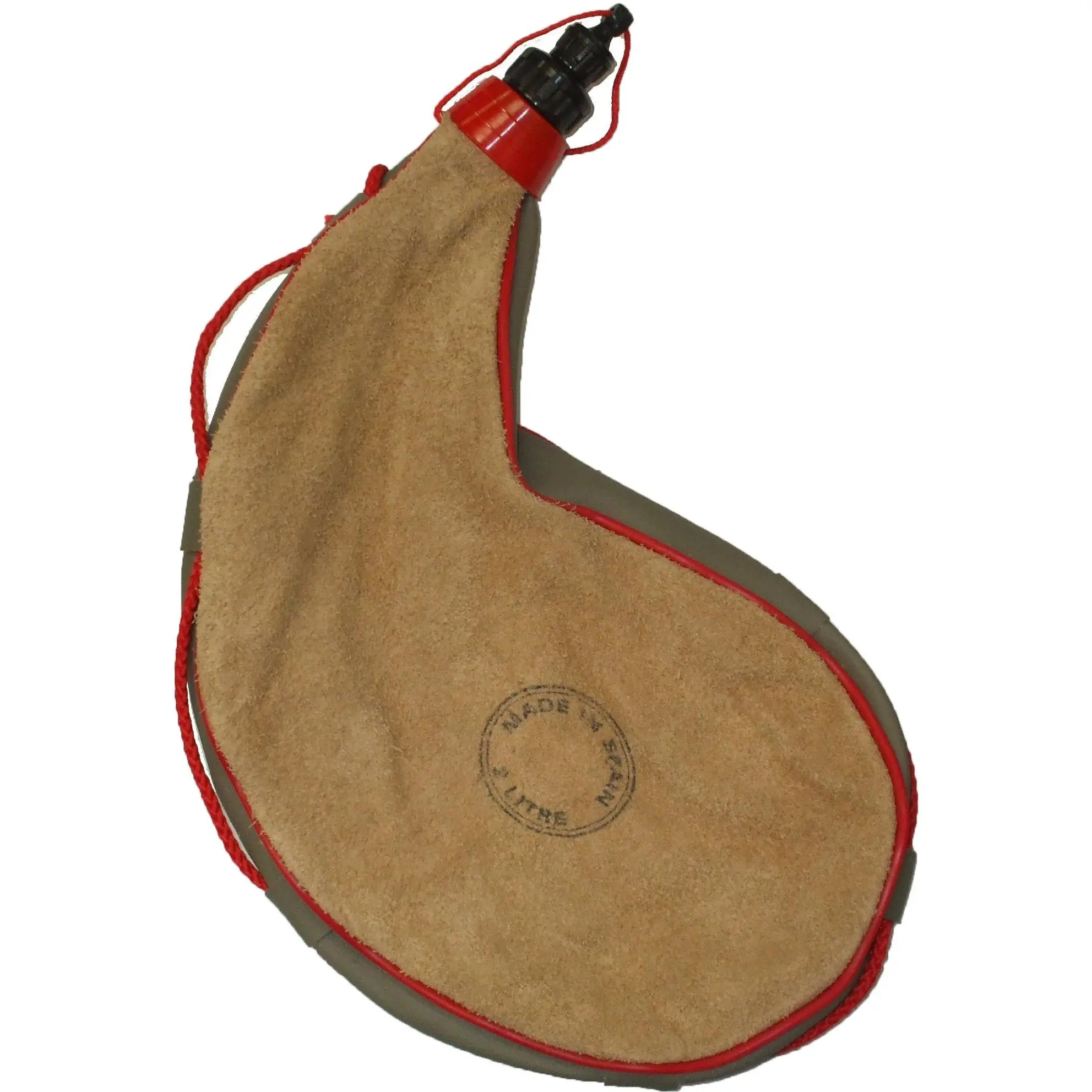 Spanish Leather Wine Bota – 2L Waterskin Canteen Flask, Traditional Drink Pouch for Wine or Water