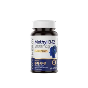 Oxyenergy Methyl B-12 Dietary Supplement, 5000mcg High-Content Active Form with Active Folate, Advanced Vitamin Formula for Brain & Nerve Support, Energy Boost, 60 Capsules/Bottle