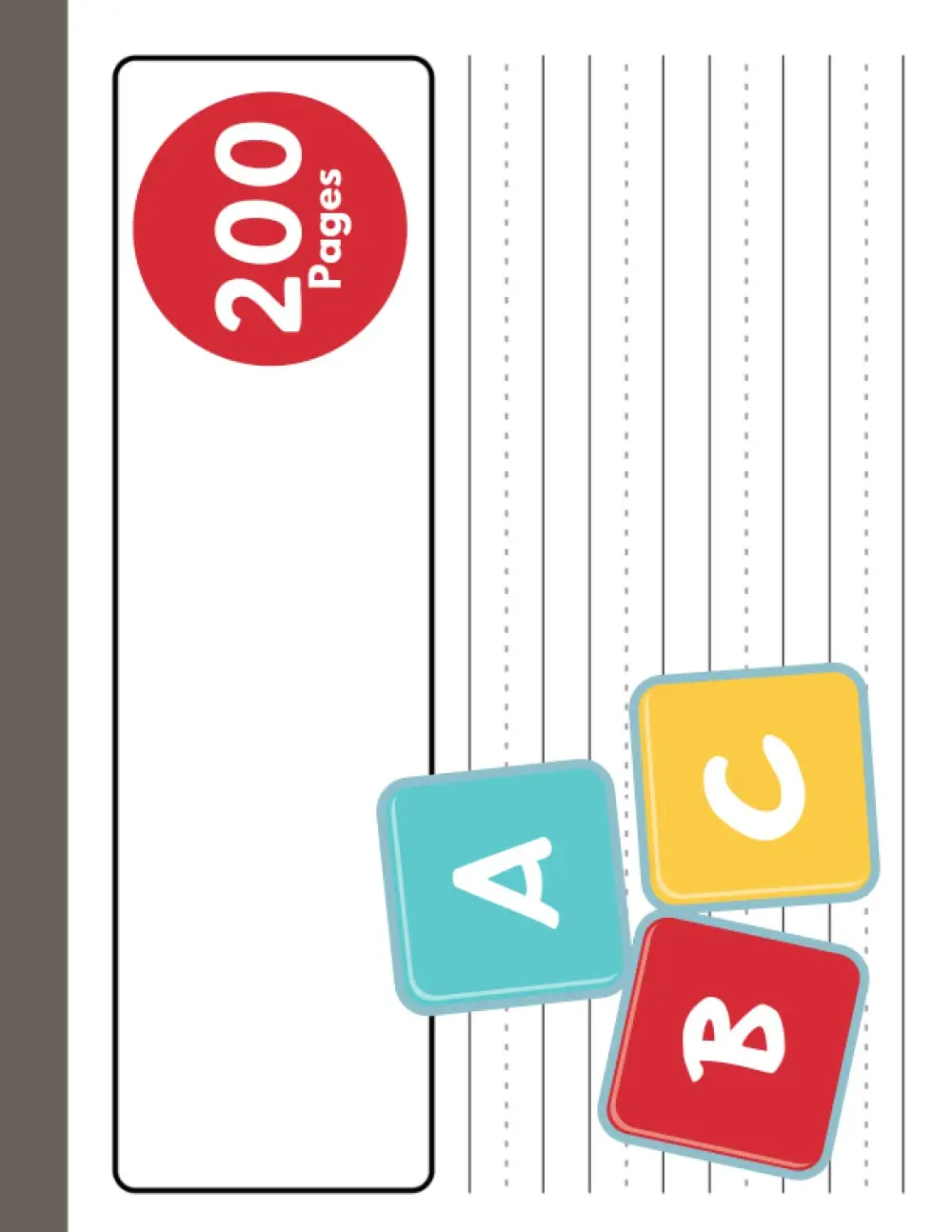 Kindergarten Writing Paper Landscape For ABC Kids: A Kindergarten WritingNotebook That Includes 100 Dotted Mid-Line Cursive Sheets (With Drawing Space &1/2" Inch Lines). By: The Notebookery