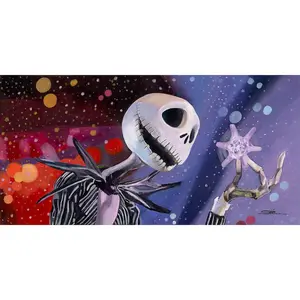 Jack Skellington Nightmare Before Christmas Walt Disney Fine Art Arienne Boley Signed Ltd Ed of 195 Print on Canvas White Things in the Air